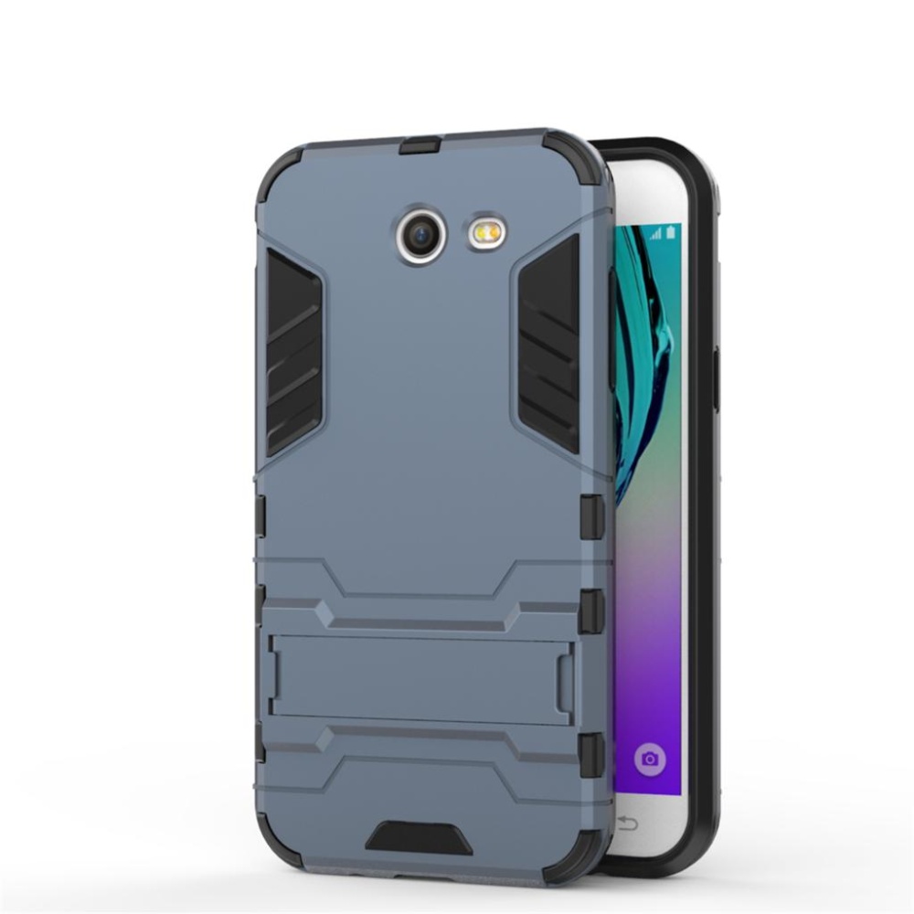 Stand Shell Pelindung Bumper Belakang Armor Cover 2in1 [TPU dan PC] Double Layer Phone Case untuk Samsung Galaxy J3 Prime-Intl